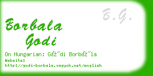 borbala godi business card